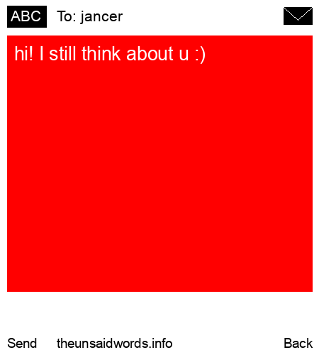 unsent message to jancer