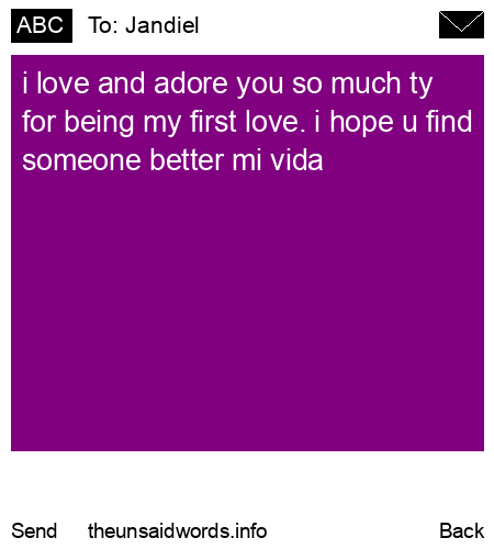 unsent message to Jandiel