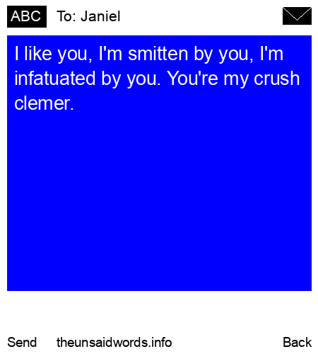 unsent message to Janiel