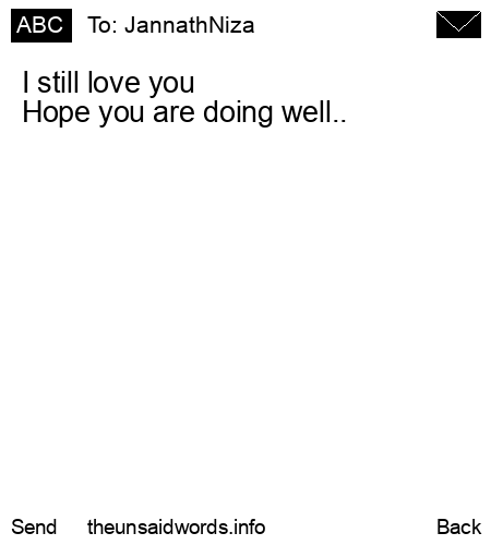 unsent message to JannathNiza