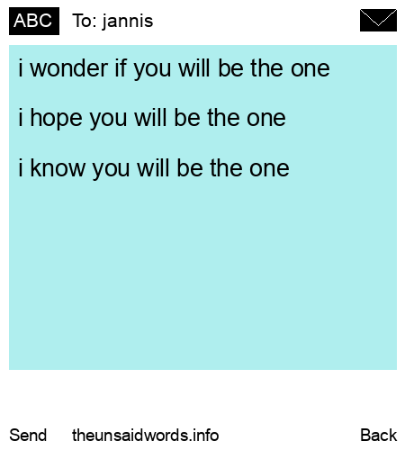 unsent message to jannis