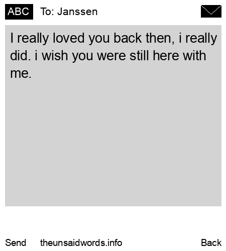 unsent message to Janssen