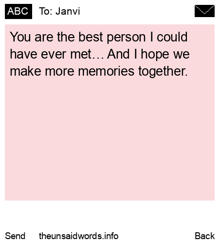 unsent message to Janvi