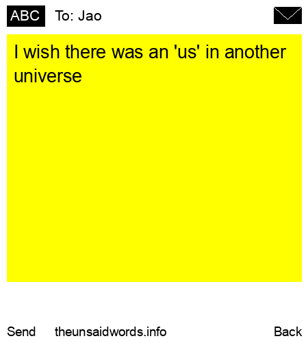 unsent message to Jao