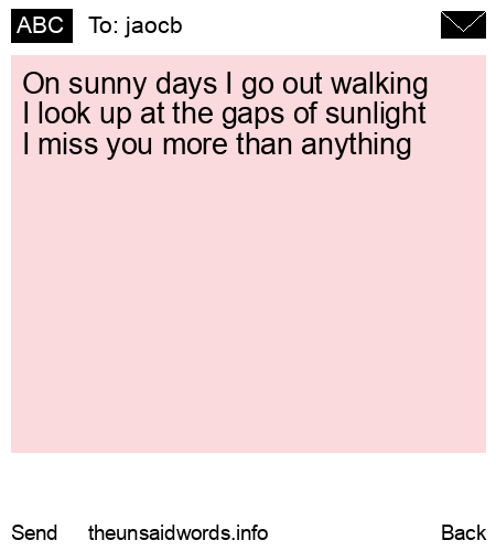unsent message to jaocb