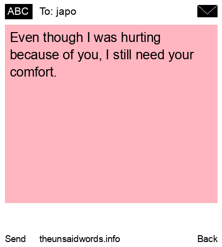 unsent message to japo