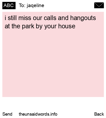 unsent message to jaqeline