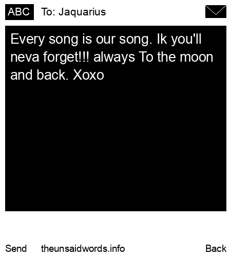 unsent message to Jaquarius
