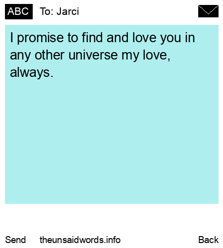 unsent message to Jarci