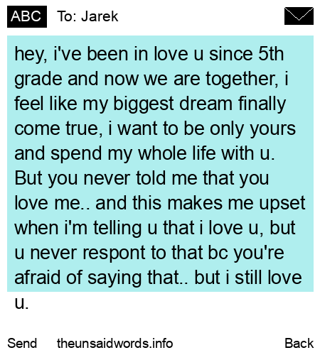 unsent message to Jarek