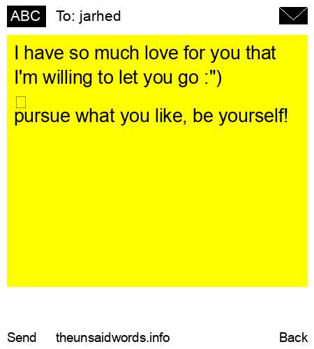 unsent message to jarhed