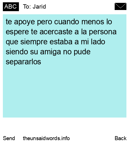 unsent message to Jarid
