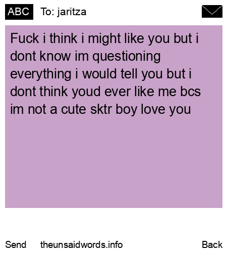 unsent message to jaritza