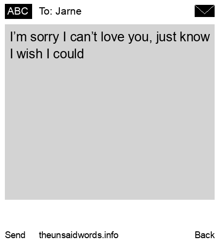 unsent message to Jarne 