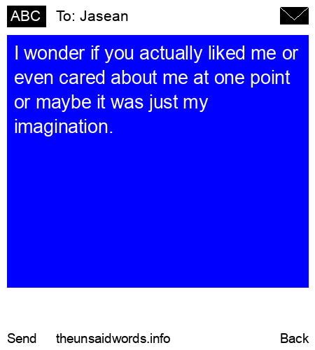unsent message to Jasean