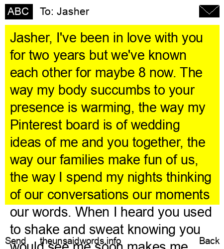 unsent message to Jasher