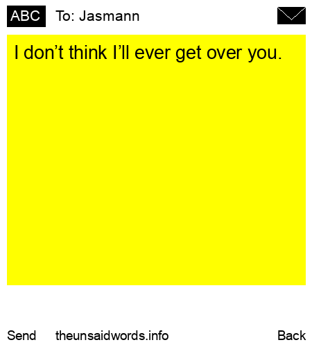 unsent message to Jasmann