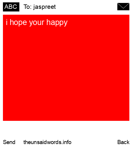 unsent message to jaspreet