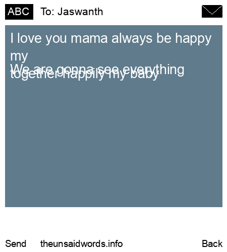 unsent message to Jaswanth 