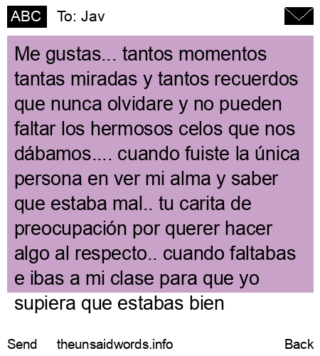 unsent message to Jav