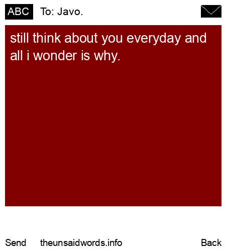 unsent message to Javo.