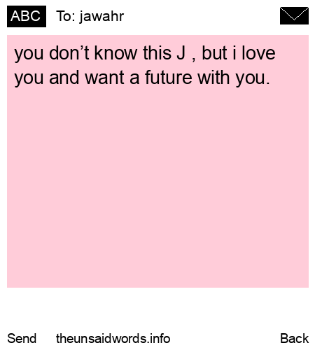 unsent message to jawahr