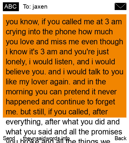 unsent message to jaxen