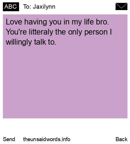 unsent message to Jaxilynn