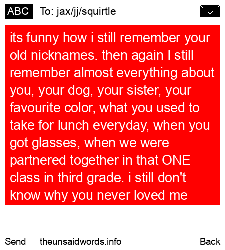 unsent message to jax/jj/squirtle