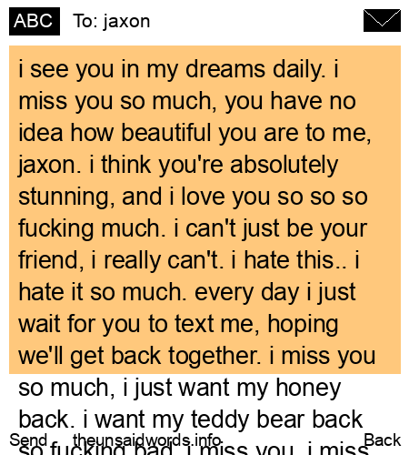 unsent message to jaxon