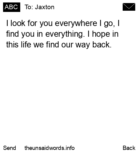 unsent message to Jaxton