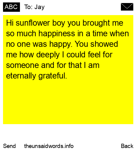 unsent message to Jay
