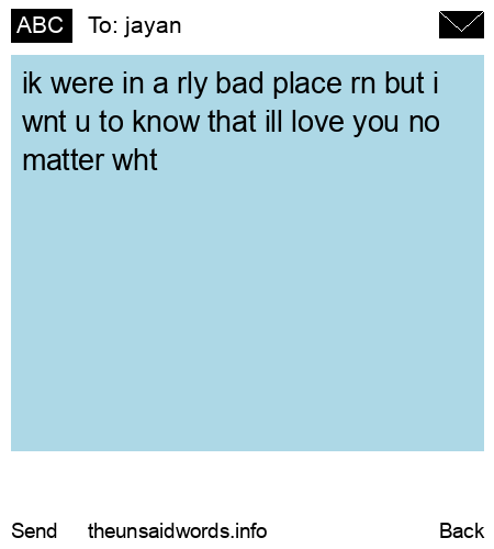 unsent message to jayan