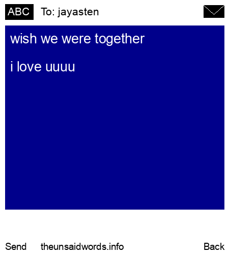 unsent message to jayasten