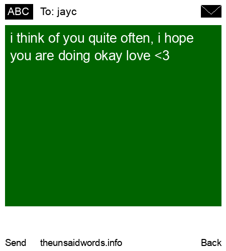 unsent message to jayc