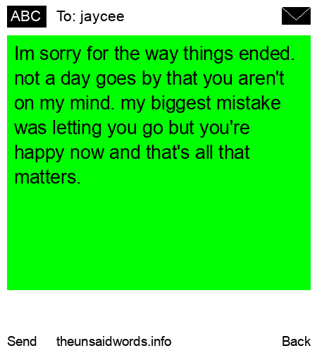 unsent message to jaycee