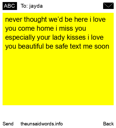 unsent message to jayda