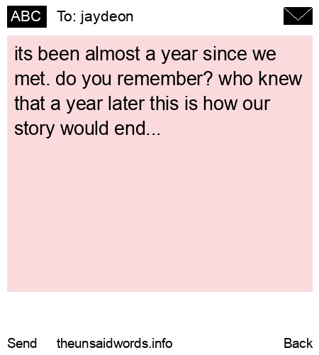 unsent message to jaydeon