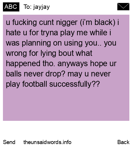 unsent message to jayjay