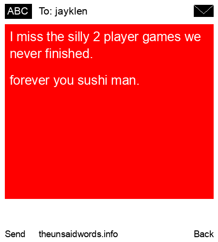 unsent message to jayklen