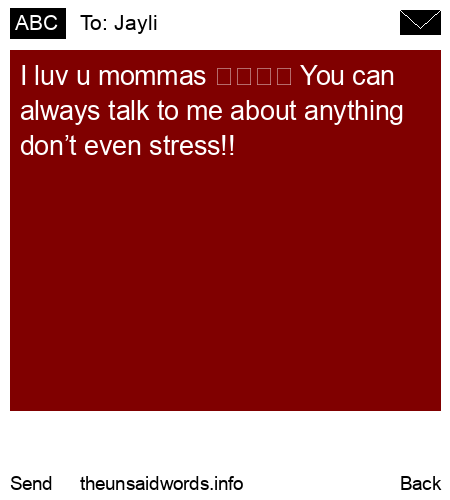 unsent message to Jayli