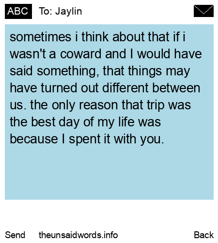 unsent message to Jaylin