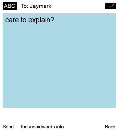 unsent message to Jaymark