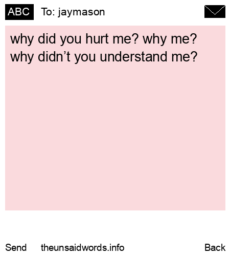 unsent message to jaymason