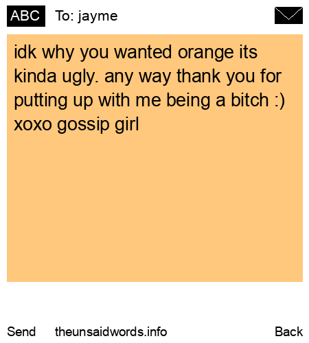 unsent message to jayme