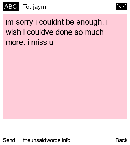 unsent message to jaymi
