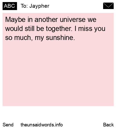 unsent message to Jaypher