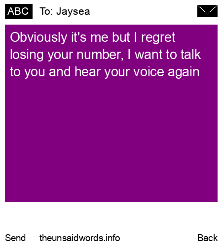 unsent message to Jaysea