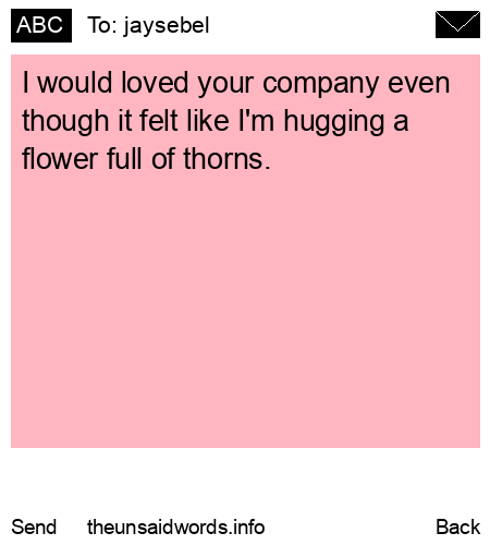 unsent message to jaysebel