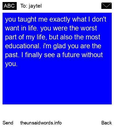 unsent message to jaytel